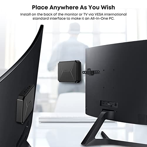 CHUWI Mini PC HeroBox, Intel N100(Up to 3.4GHz), 8GB LPDDR5 RAM 256GB M.2 SSD, Windows 11 Mini Computer, Quad Core, 4K Dual Display/WiFi 6 /BT5.2 /RJ45 Ethernet/VESA/USB 3.0/VGA/HDMI/Up to 2TB SSD