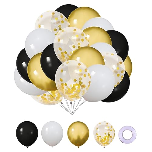 MOXMAY 12 Inch 30 Pack Chrome Champagne Balloons Garland Arch Kit Chrome Metallic Balloons for Graduation Birthday Wedding Shower Party