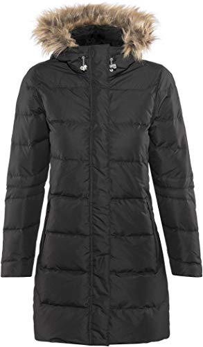 Helly Hansen Women's Aden Down Parka with Faux Fur Hood, 990 Black, X-Small