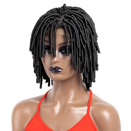 PROTEA Braided Wigs for Black Women, Full Lace Frontal Box Braids Wigs with Baby Hair, Lightweight Synthetic Fully Handmade Braided Wig, 16 Inch #2 Natural Color