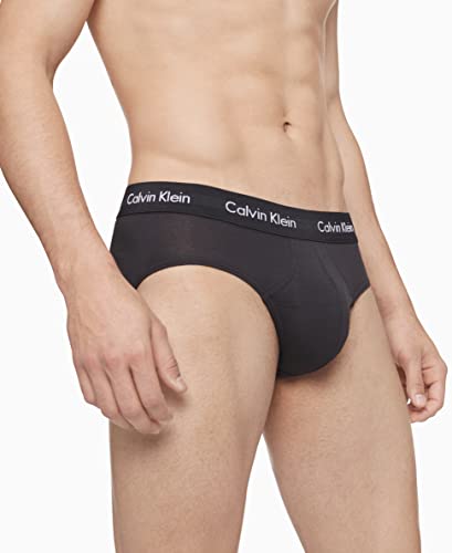 Calvin Klein Men's Cotton Stretch 3-Pack Brief, 3 Black, S
