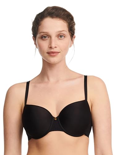 Chantelle Women's Norah Lightweight Full Coverage T-Shirt Bra, Black, 36C