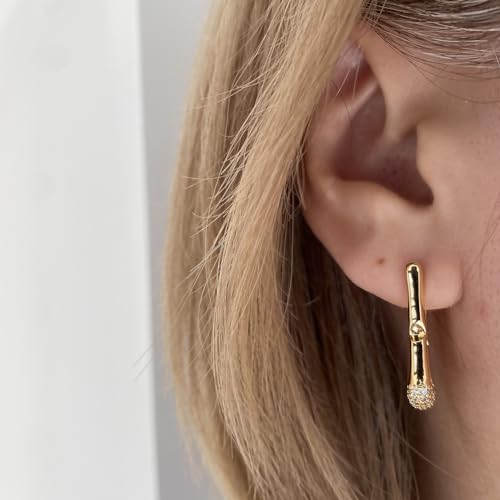 Obidos 14K Gold Plated Hoop Earrings | Gold Huggie Small Hoop Earrings for Women | Boho Simple Hypoallergenic Earrings