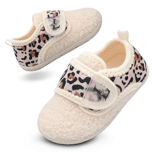 L-RUN Infant Baby Boys Girls Slipper Sneaker Toddler Non-Slip First Walker House Shoes for Kids Pattern M US 5.5-6 Toddler