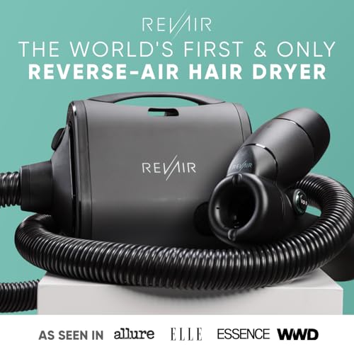 RevAir Reverse-Air Hair Dryer - Innovative Quick-Drying Hair Dryer for Curly, Wavy & Straight Hair - Revolutionary Reverse Blow Dryer for All Hair Types -Hairdryer to Reduce Heat Damage & Styling Time