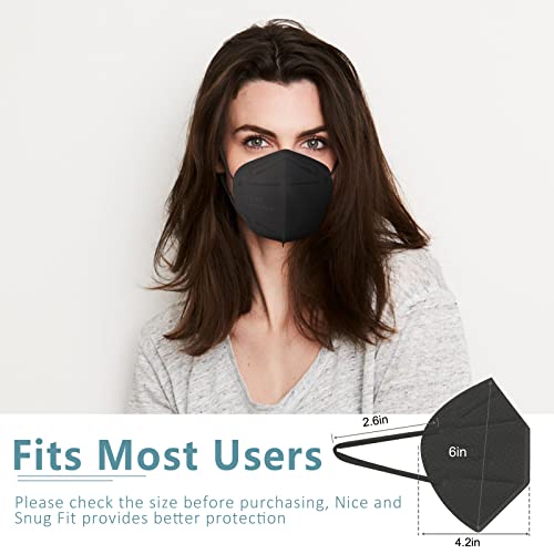 ChiSip Disposable KN95 Face Mask 50 Pack, 5 Layer Cup Dust Safety Masks, Breathable Protection Masks for Adult, Men, Women, Multicolor
