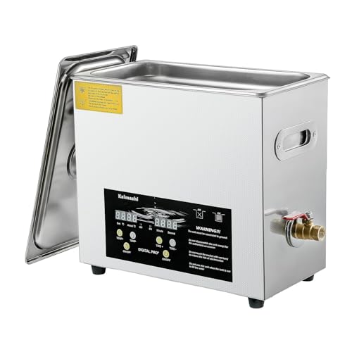 Kaimashi Ultrasonic Cleaner 6.5L with Digital Timer and Heater, Stainless Steel Ultrasonic Cleaning Machine for Carburetor Parts Cleaning