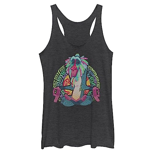 Disney Womens Freaky Rafiki T-Shirt, Black Heather, X-Small US
