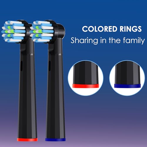 Replacement Toothbrush Heads Compatible with Oral B, Cross Sensitive Electric Brush Head Refills for Pro 1000 Genius X Smart 1500, Medium Softness Round Brush Head by BKIX