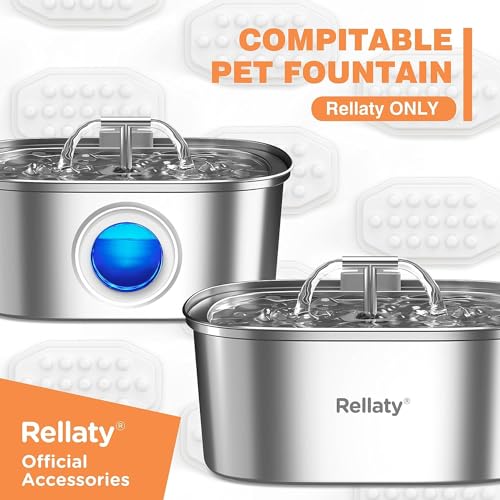 Cat Water Fountain Stainless Steel: 108oz/3.2L Automatic Pet Water Fountain Dog Water Dispenser with Water Level Window - for Cats Inside