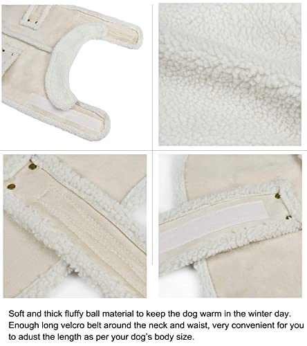 XUANQIFC Dog Winter Jacket, Warm Windproof Dog Sweaters for Small Dogs, Thick Apparelf Fleece Dog Coat for Medium Large Dogs (X-Small)