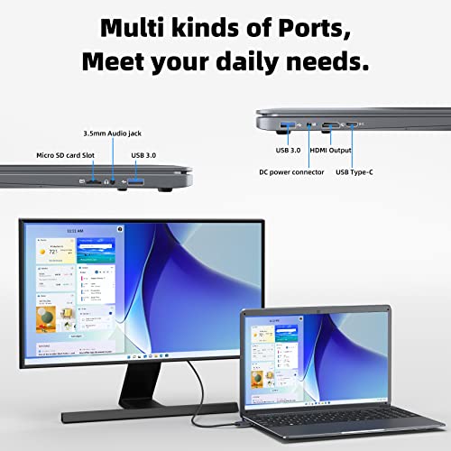 SGIN Laptop Computer, 15.6 Inch Laptops with 12GB RAM 512GB SSD, Expandable up to 1TB, Celeron N5095 Quad-Core CPU (Up to 2.8GHz), FHD IPS 1080p Display, USB 3.0, 5.0G WiFi, Mini HDMI, Webcam, Type-C