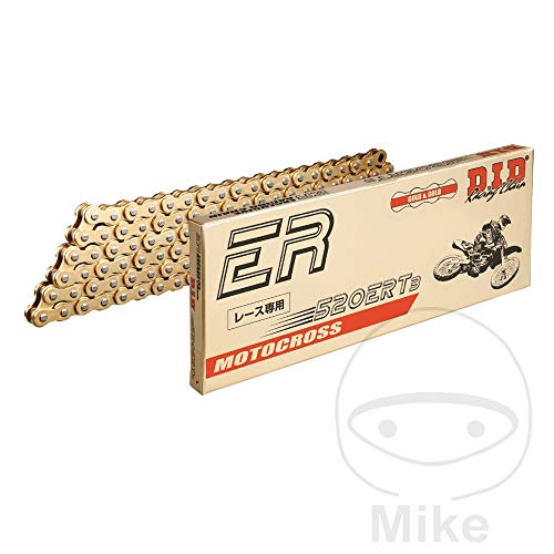 DID (520ERT3-114) Gold 114 Link High Performance ERT3 Series Non-O-Ring Racing Chain with Connecting Link