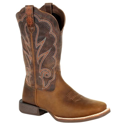 Durango Women's Lady Rebel PRO Western Boot, Dusty Brown and Olive Green, 8.5