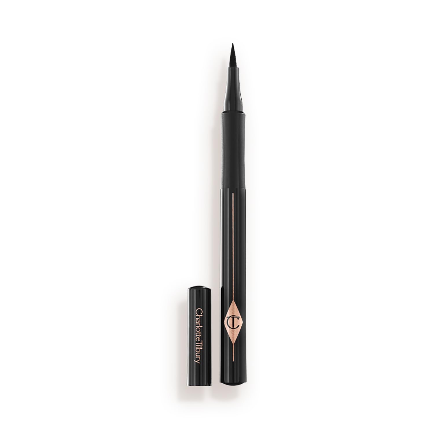 Charlotte Tilbury The Feline Flick Waterproof Liquid Eyeliner - Black Eyeliner Pen with a Quick-Drying, Matte Formula - Enriched with Intense, Highly-Pigmented Color Pay-Off - Panther