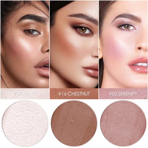 FALOCUTUS 3 Pcs UNIVERSAl Contour Stick Set,Cream Blush & Highlighter Bronzer Pen,Long Lasting & Smooth Natural Face Contouring Illuminator,Professional Makeup Kit for All Skin