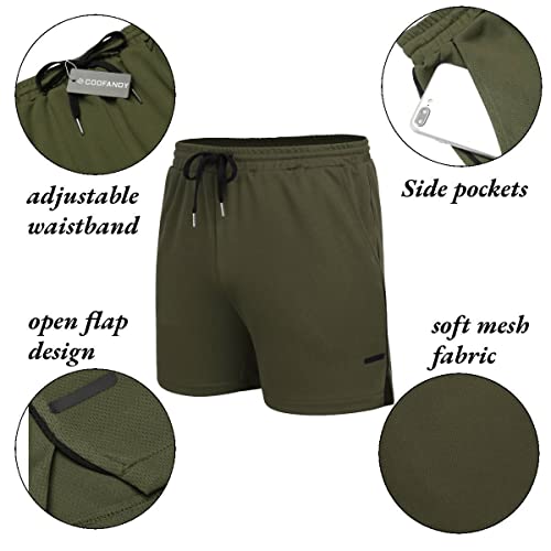 COOFANDY Workout Shorts for Men 5" Quick Dry Bodybuilding Pants Training Running Athletic Gym Jogger with Pockets