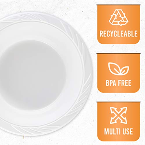 PLASTICPRO 100 Count Disposable 5 ounce White Plastic Dessert Bowls