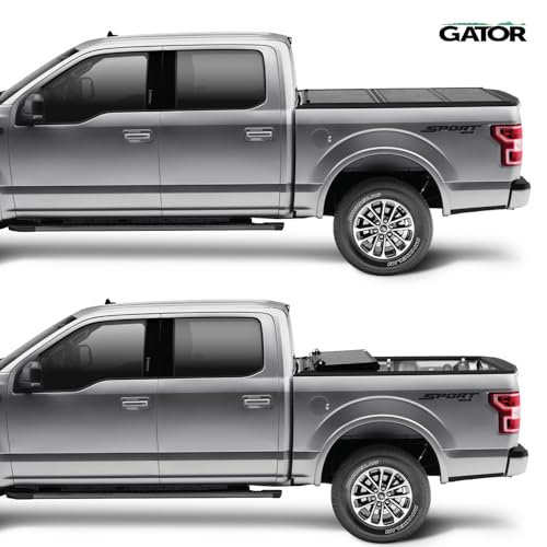 Gator FX Hard Quad-Fold Truck Bed Tonneau Cover | 8828409 | Fits 2007 - 2021 Toyota Tundra w/o track system, will not work with Trail Edition models 5' 7" Bed (66.7")
