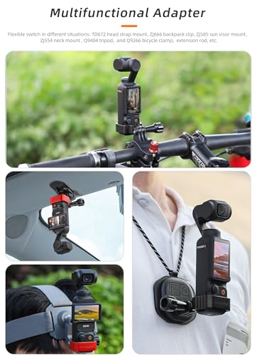 LIBOQIAO Expanding Mount Holder for DJI Osmo Pocket 3, Metal Expansion Bracket Frame for Pocket 3 Camera Adapter Mount Metal Adapter Bracket, Osmo Pocket 3 Accessories (Black)