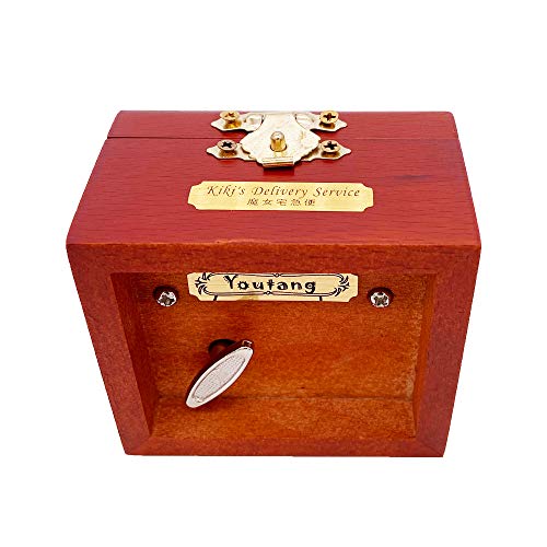 Youtang Swan Lake Music Box Carved Wood Wind Up Mechanism Musical Gift with Mirror