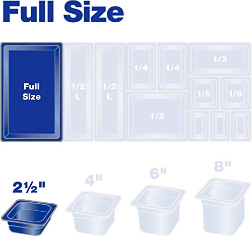 Carlisle FoodService Products 10202B03 StorPlus Full Size Food Pan, Polycarbonate, 6" Deep, Black