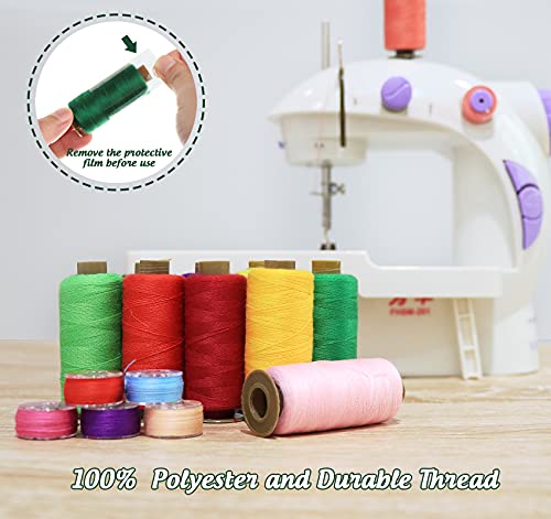 ilauke 72 Pcs Sewing Thread 700 Yards, 36 Colors Prewound Bobbins Thread for Sewing, Polyester Sewing Machine Threads for Brother Singer Janome with Sewing Supplies