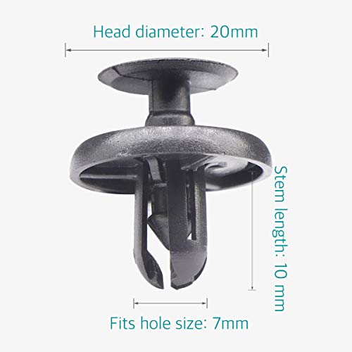 Lantee 10 Pcs Engine Under Cover Push-Type Retainer Clips for Toyota & Lexus 90467-07201