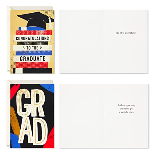 Hallmark Graduation Cards Assortment, Congrats (16 Cards and Envelopes, 4 Designs)