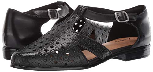 Trotters Women's Leatha Open Weave Sandal, Navy, 11.0 N US