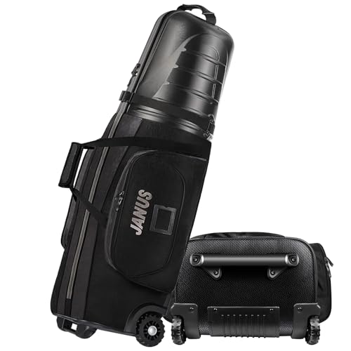 JANUS Golf Travel Bags,Golf Travel Bags for Airlines with Wheels,Head ABS Plastic case,Travel Golf Bag,Golf Bag Travel case,Hard case Golf Travel Bag
