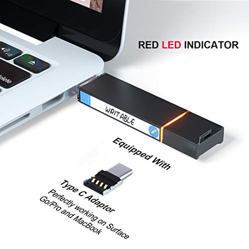 MEINAMI 64GB USB3.0 USB Flash Drive with Writable Label USB Thumb Drive with Sticker Memory Stick with Tag,3 Pack