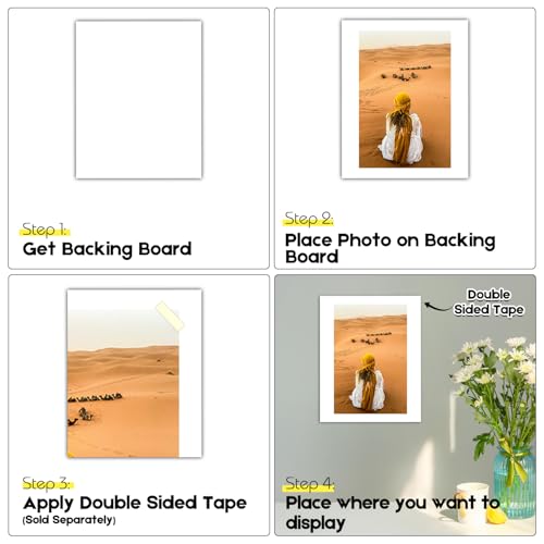 Golden State Art, 16x20 White Backing Board, Backer Boards for Frame, Picture (10 Pack)