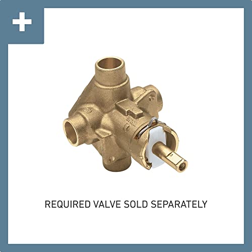 Moen Brantford Brushed Nickel Posi-Temp Pressure Balancing Eco-Performance High-Pressure Tub and Shower Trim Kit with Shower Head, Arm, Lever Handle, Flange, and Tub Spout (Valve Required), T2153EPBN