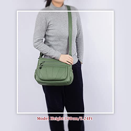 Crossbody Purse for Women Ladies Soft PU Leather Shoulder Bag Medium Roomy Handbag Fashion Tote Top Handle Satchel