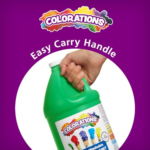 Colorations Tempera Paint, Gallon Size, Black, Non Toxic, Vibrant, Bold, Kids Paint, Craft, Hobby, Fun, Art Supplies (Item # GSTBK)