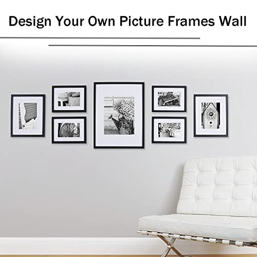 8.5x11 Picture Frame, Wall Gallery Photo Frames,Stable and Sturdy Black Frame with High Definition Plexiglass,8.5x11 Poster Photo Frame,Horizontal and Vertical Formats for Wall Hanging, Black
