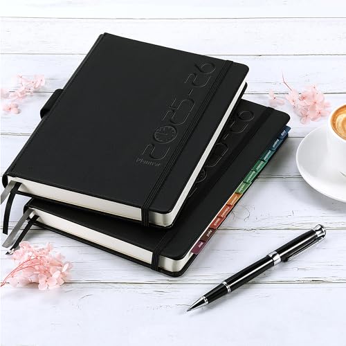 2025-2026 Planner - Planner 2025-2026 with Pen Loop, July 2025 - June 2026, to Achieve Your Goals & Improve Productivity, Thick Paper, 40 Note Pages, Inner Pocket, 5.75" x 8.25" - Black