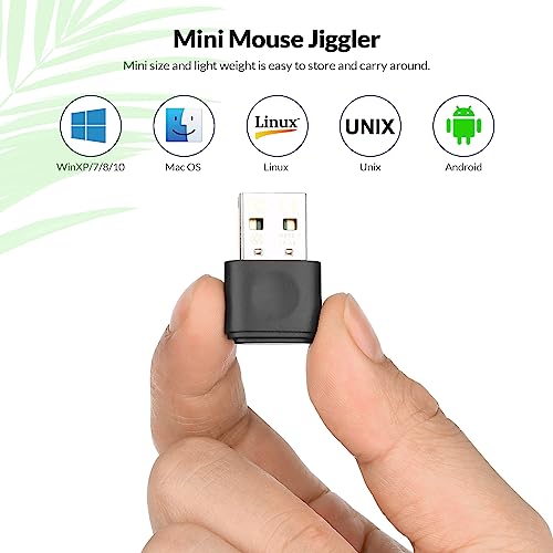 Mouse Jiggler,Undetectable Mouse Mover Jiggler Automatic Mouse Mover Wiggler USB Port for Computer Laptop,Simulate Mouse Movement to Keep Computer Awaking,Plug and Play