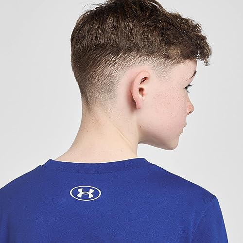 Under Armour Boys' Sportstyle Left Chest Short-Sleeve T-Shirt, Midnight Navy (410)/Black, Youth X-Small