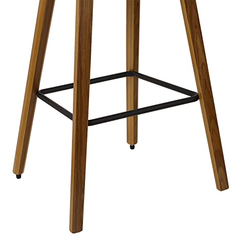 Counter Height Bar Stools, Mid Century Modern Rattan Counter Stools, 26" Wood Kitchen Stool PU Leather Upholstered Barstool with Rattan Back, Counter Height Island Dining Bar Chair, Black