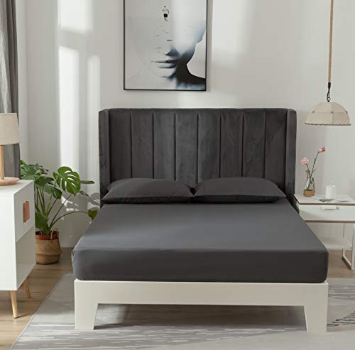 PY HOME & SPORTS Queen Bed Sheets Set Blue Ultra Soft 4 Pieces Bedding Microfiber Luxury Sheet with 16" Deep Pockets