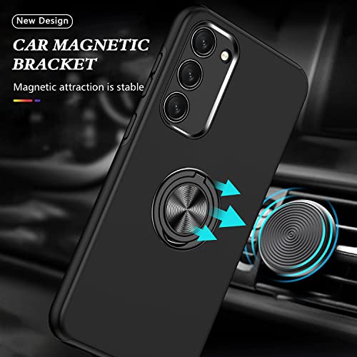 Galaxy S23 Plus Case for Samsung Galaxy S23 Plus Case Military Grade Shockproof Built-in Ring Holder Kickstand Car Mount Armor Heavy Duty Protective Case for Galaxy S23+ Plus Phone Case (Black)