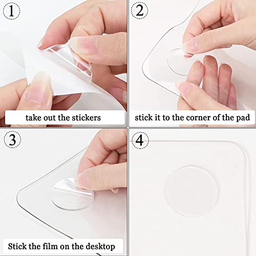 Oterri Clear Writing Desk Pad, 20’’x40” Heat Resistant Waterproof PVC Round Edge Durable Desk Protect Mat, Anti-Static Writing Mat Table Protector