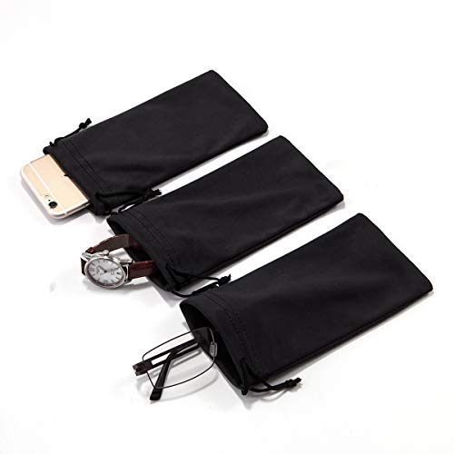 Pink Sunglasses Case Pouch Soft -3 Pack Eyeglasses Sleeve for Women Eyewear Storage Bag Microfiber