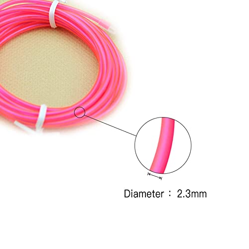 lychee 9ft EL Wire Neon Glowing Strobing Electroluminescent Light El Wire w/Battery Pack for Parties, Halloween Decoration (Pink)