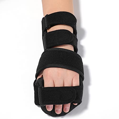 Fanwer Resting Hand Splint with Finger Separators - Hand Brace for Finger Contractures - Night Immobilizer Support for Carpal Tunnel Wrist Pain - Thumb Stabilizer Strap For Correction & Comfort (Left)