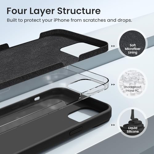 BUYDOT for iPhone 15 Case Liquid Silicone Slim Shockproof Protective Cover 6.1 Inch Anti-Scratch Drop Protection,Matcha Green