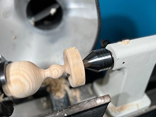 VINWOX Wood Lathe Carbide Tipped Live Center, 2MT Morse Taper Shank, 8mm Carbide Tip with 60 Degree Point