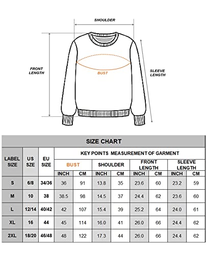 QUALFORT Women's Black Crewneck Lightweight Sweater Pullovers Black Medium